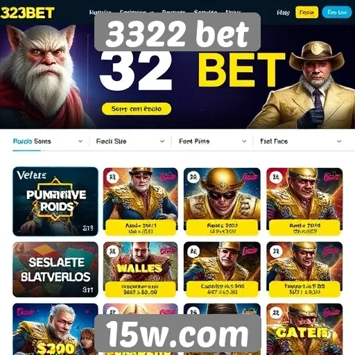 Novidades e promoções no site 3322 bet